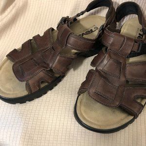 Teva Brown Leather Men Sandals, 12 - Gem display picture 1